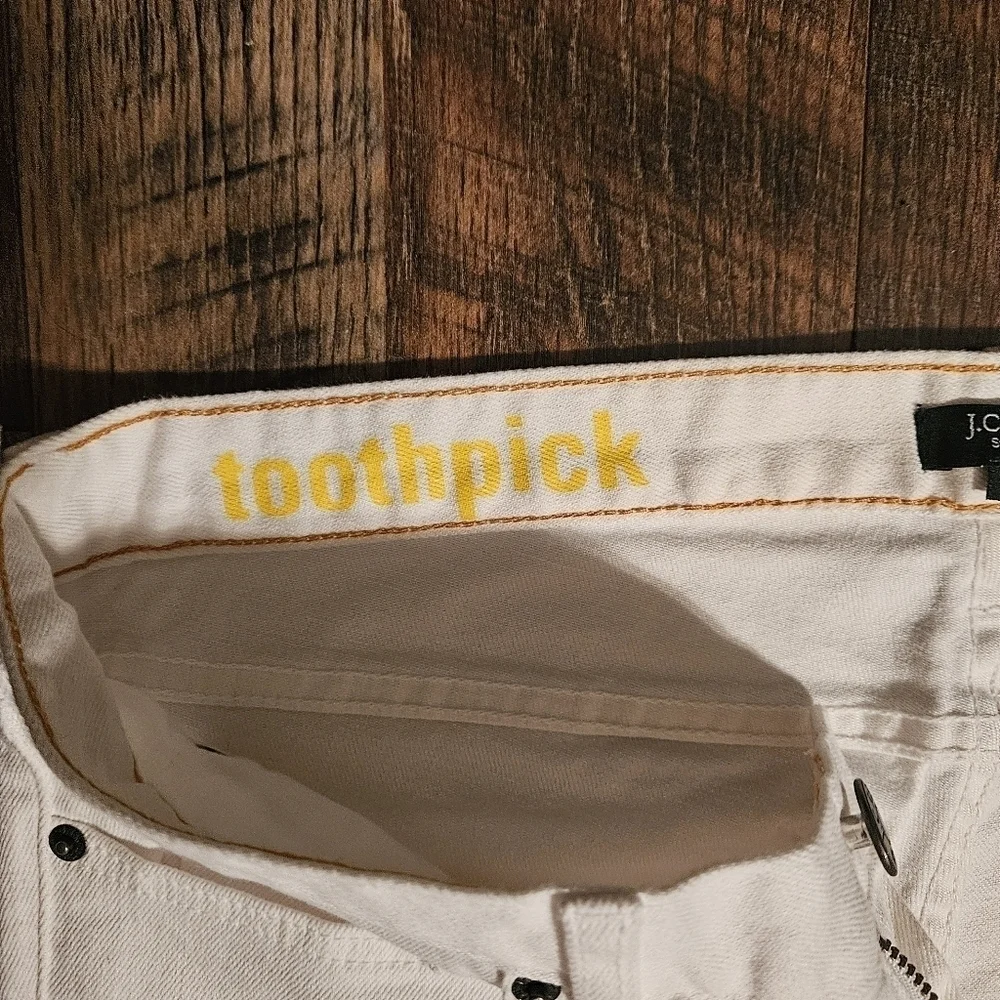 J. Crew White Toothpick Stretch Jeans Size 31